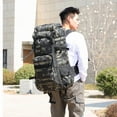 thumbnail image 1 of Men's Large Capacity 70L Oxford Cloth Luggage Shiralee Outdoor Travel Backpack,Black, 1 of 2