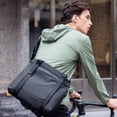 thumbnail image 1 of Men's Large Capacity Layered Shoulder Messenger Bag,Elegant Black, 1 of 2