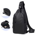 thumbnail image 1 of Men's Large Crossbody Chest Bag, Water-Resistant Sling Pack with USB Port, Anti-Theft Travel Shoulder Bag for Outdoors, Holds 7.9-Inch Tablet, 1 of 9