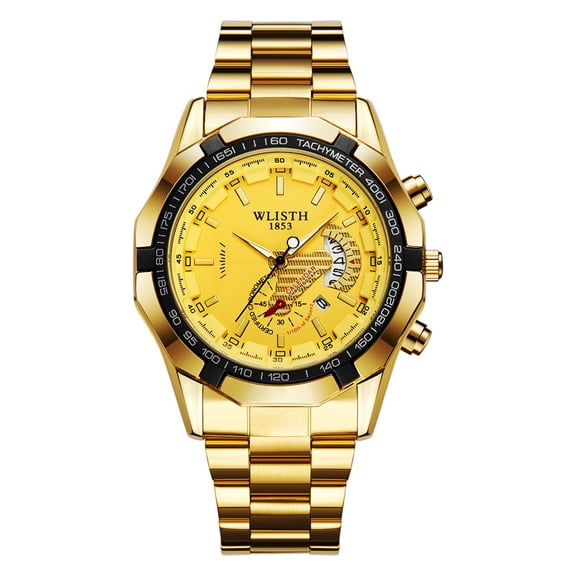Men's Large-Dial Quartz Watch - Date Function, Stainless Steel Strap, Fashion Casual Luminous Wristwatch
