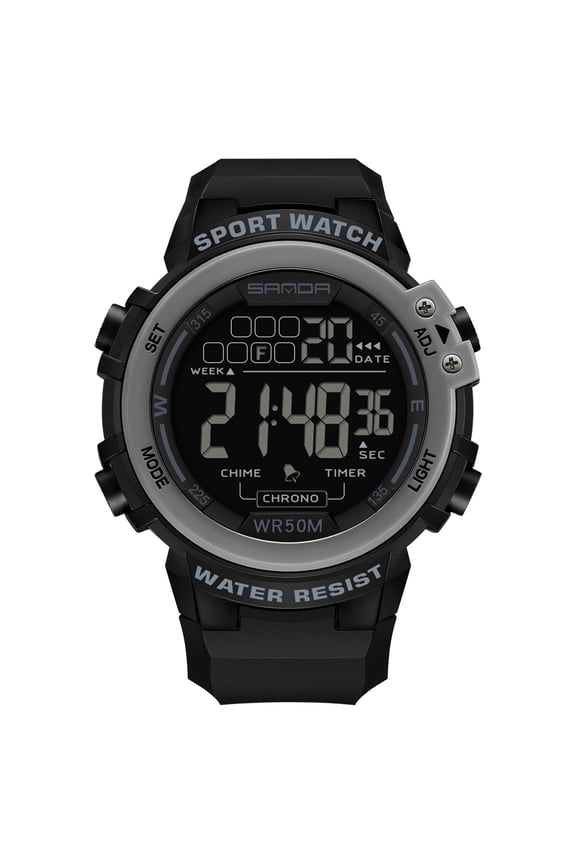 Men's Large Digital Sports Watch for Teens - Outdoor Multifunction Water Resistant Watch with Luminous Display, Fashionable Youth Student Wristwatch for Hiking, Running, Camping