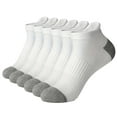 thumbnail image 1 of Men's Large Size Cotton Sports Socks - Elastic, Basketball Use, Suitable for Daily Use (Short),Silver,One Size,Dailypoc, 1 of 2