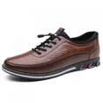 thumbnail image 1 of Men's Large-Size Leather Shoes, Casual Slip-On Loafers, Stylish, 1 of 9