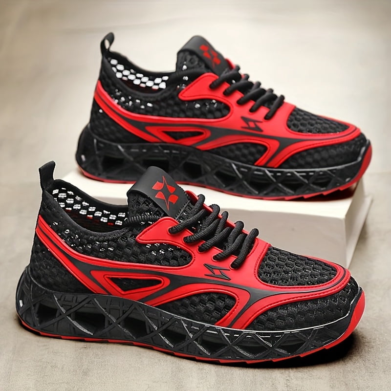 Men's Large Size Low-Top Lace-Up Hiking Shoes, Water Wading Quick-Dry Mesh Sneakers,for Teens, Outdoor Running Shoes  Breathable Hollow-Out Net Sports Shoes