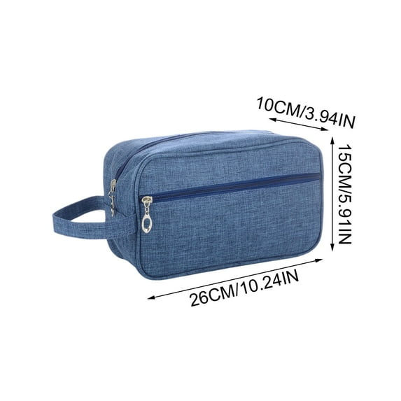 Men's Large Travel Toiletry Bag | 190D Nylon Water-Resistant Wash Pouch | 26x15x10cm | Business & Leisure Organizer with Multiple Compartments