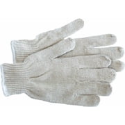 Men's Large White Reversible String Knit Gloves