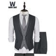 thumbnail image 1 of Men's Layered 2 Piece Suit Slim Fit Formal Business Vest Suit for Men Fashion Casual Wedding Waistcoat Pants Set, 1 of 1