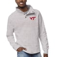 thumbnail image 1 of Men's League Collegiate Wear Ash Virginia Tech Hokies 1636 Fleece Quarter Snap Up Pullover Sweatshirt, 1 of 1