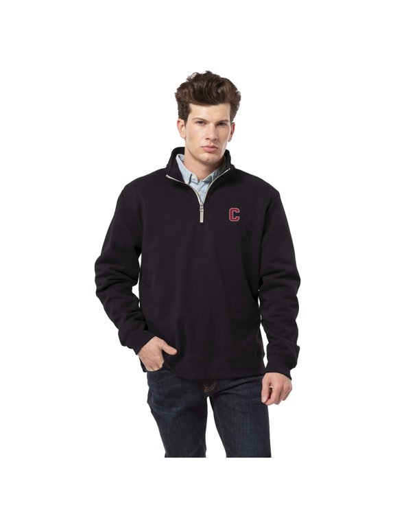 Men's League Collegiate Wear Black Cornell Big Red Essentials Fleece 2.0 Quarter-Zip Jacket