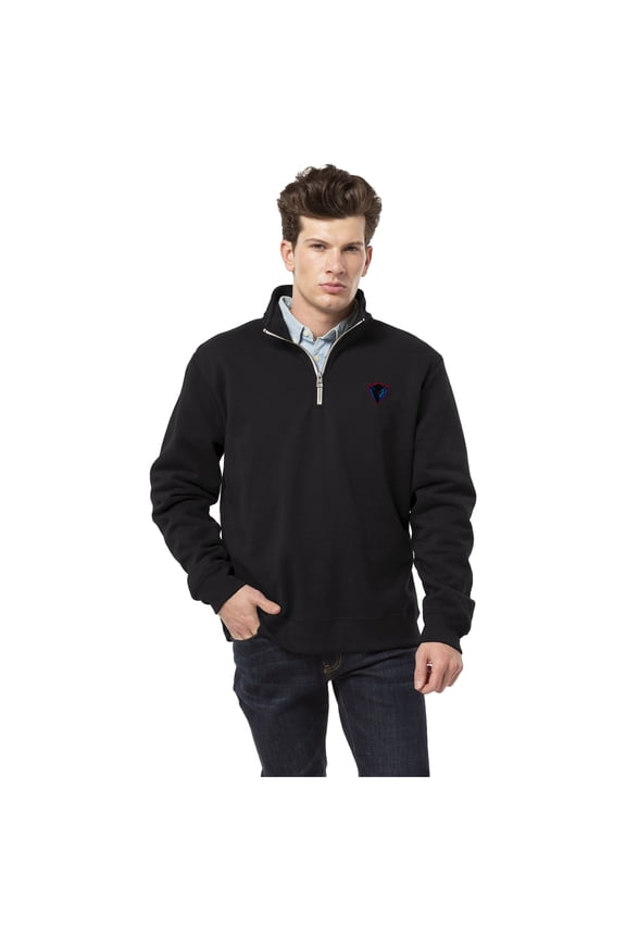 Men's League Collegiate Wear  Black DePaul Blue Demons Essentials Fleece 2.0 Quarter-Zip Jacket