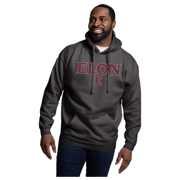 Men's League Collegiate Wear Black Elon Phoenix Essentials 2.0 Fleece Pullover Hoodie