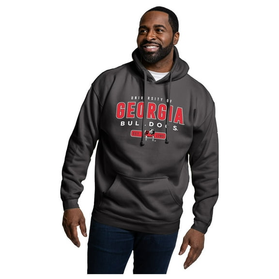 Men's League Collegiate Wear Black Georgia Bulldogs Essentials 2.0 Fleece Pullover Hoodie