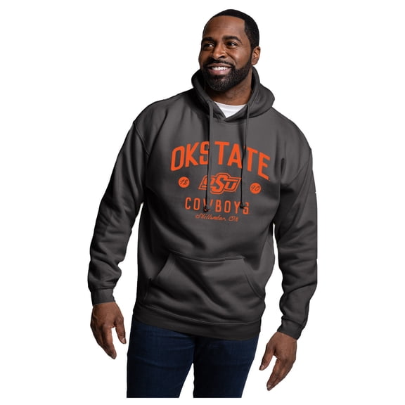 Men's-League Collegiate Wear Black Oklahoma State Cowboys Essentials 2.0 Fleece Pullover Hoodie