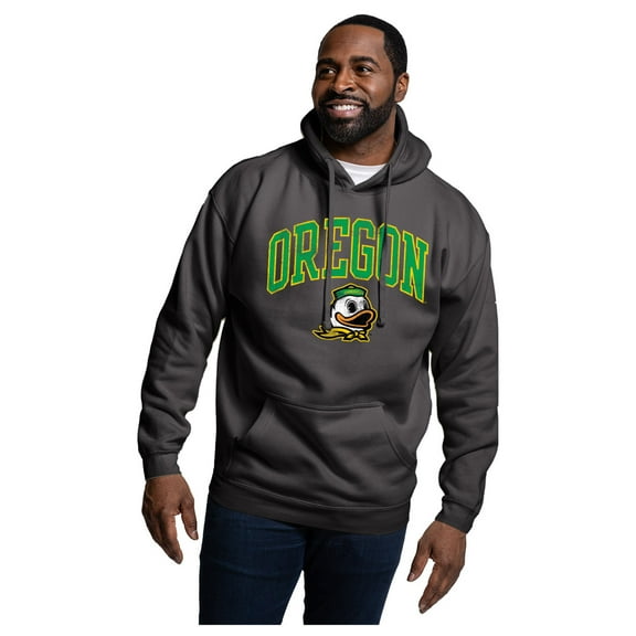 Men's-League Collegiate Wear Black Oregon Ducks Essentials 2.0 Fleece Pullover Hoodie