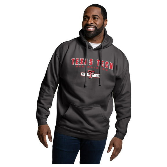 Men's-League Collegiate Wear Black Texas Tech Red Raiders Essentials 2.0 Fleece Pullover Hoodie