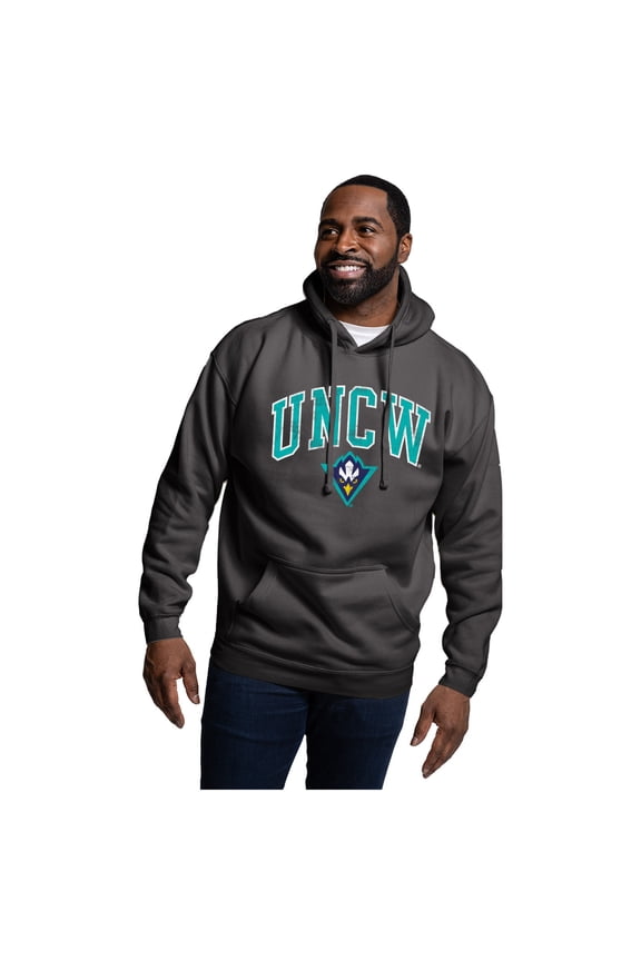 Men's League Collegiate Wear Black UNC Wilmington Seahawks Essentials 2.0 Fleece Pullover Hoodie