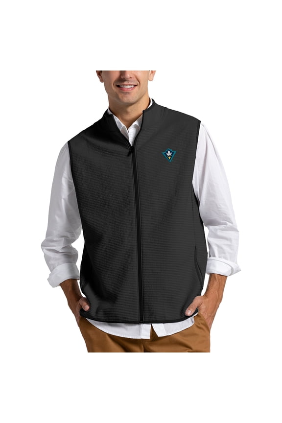 Men's League Collegiate Wear Black UNC Wilmington Seahawks Summit Full-Zip Vest