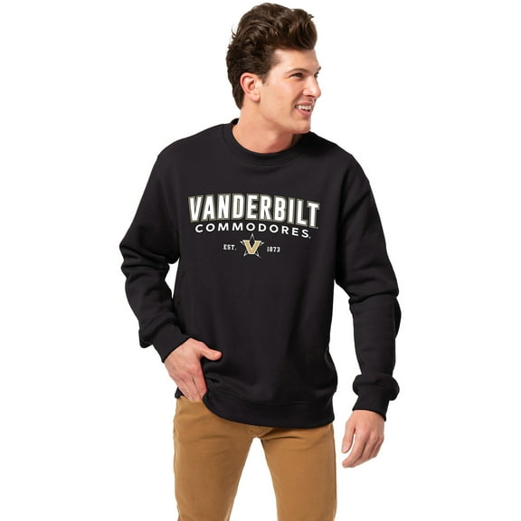 Men's-League Collegiate Wear Black Vanderbilt Commodores Essentials 2.0 Pullover Sweatshirt