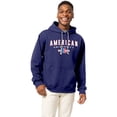 thumbnail image 1 of Men's-League Collegiate Wear  Blue American University Eagles Essentials 2.0 Fleece Pullover Hoodie, 1 of 1