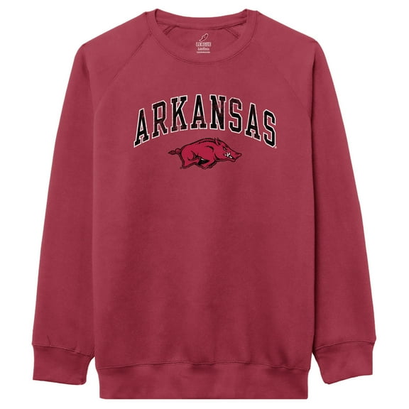 Men's-League Collegiate Wear Cardinal Arkansas Razorbacks Essentials 2.0 Pullover Sweatshirt