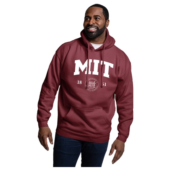 Men's-League Collegiate Wear Cardinal MIT Engineers Essentials 2.0 Fleece Pullover Hoodie
