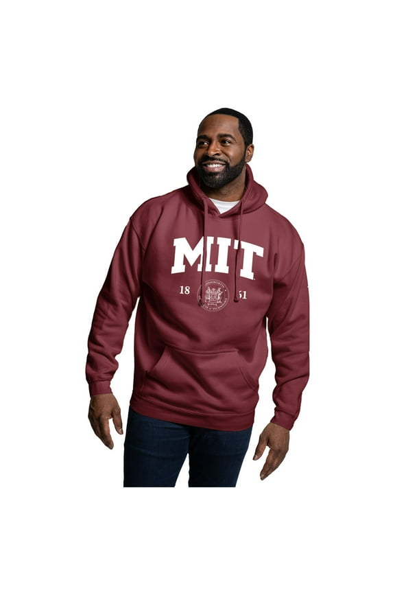 Men's-League Collegiate Wear Cardinal MIT Engineers Essentials 2.0 Fleece Pullover Hoodie