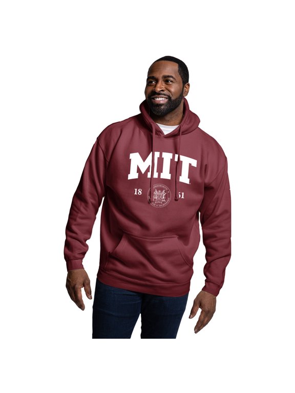 Men's-League Collegiate Wear Cardinal MIT Engineers Essentials 2.0 Fleece Pullover Hoodie