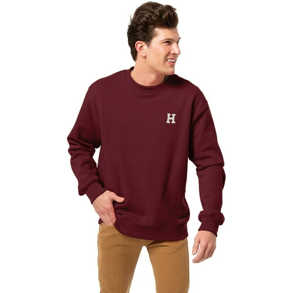 Men's-League Collegiate Wear Crimson Harvard Crimson Essentials 2.0 Pullover Sweatshirt