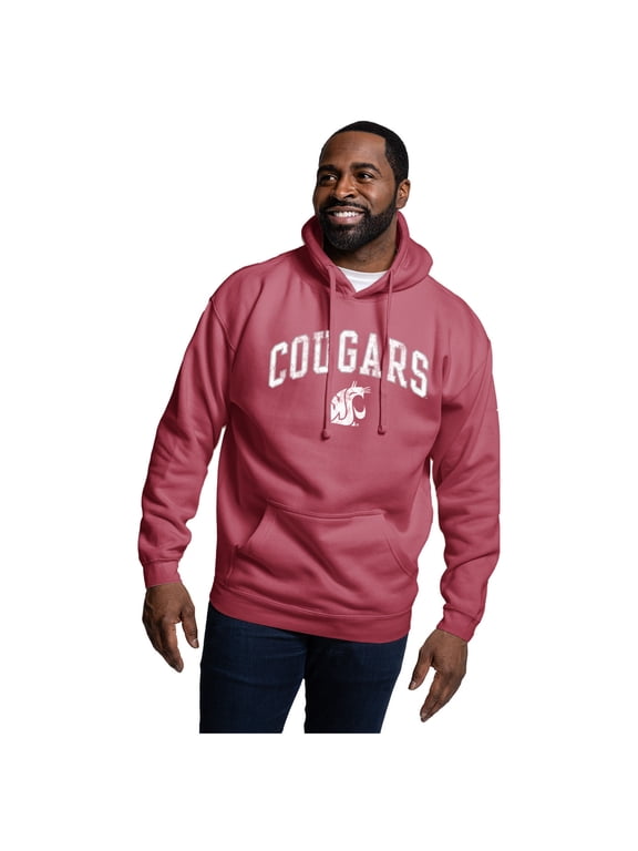 Men's League Collegiate Wear Crimson Washington State Cougars Essentials 2.0 Fleece Pullover Hoodie