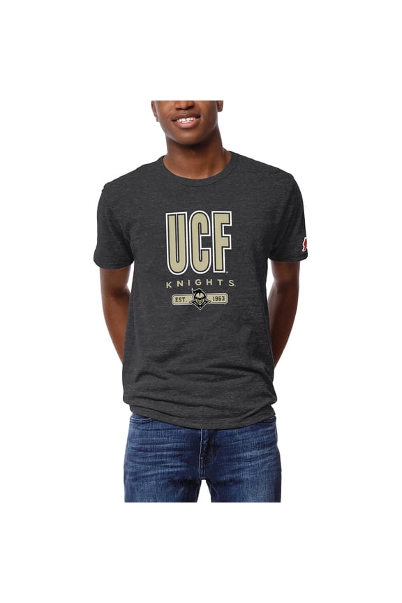 Men's League Collegiate Wear Graphite UCF Knights Victory Falls Tri-Blend T-Shirt
