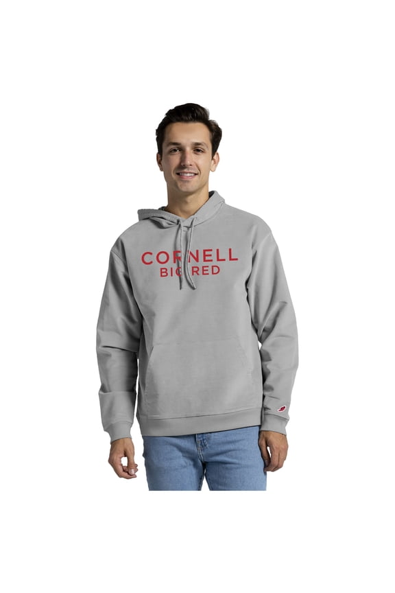 Men's League Collegiate Wear Gray Cornell Big Red Stretch Cord Pullover Hoodie