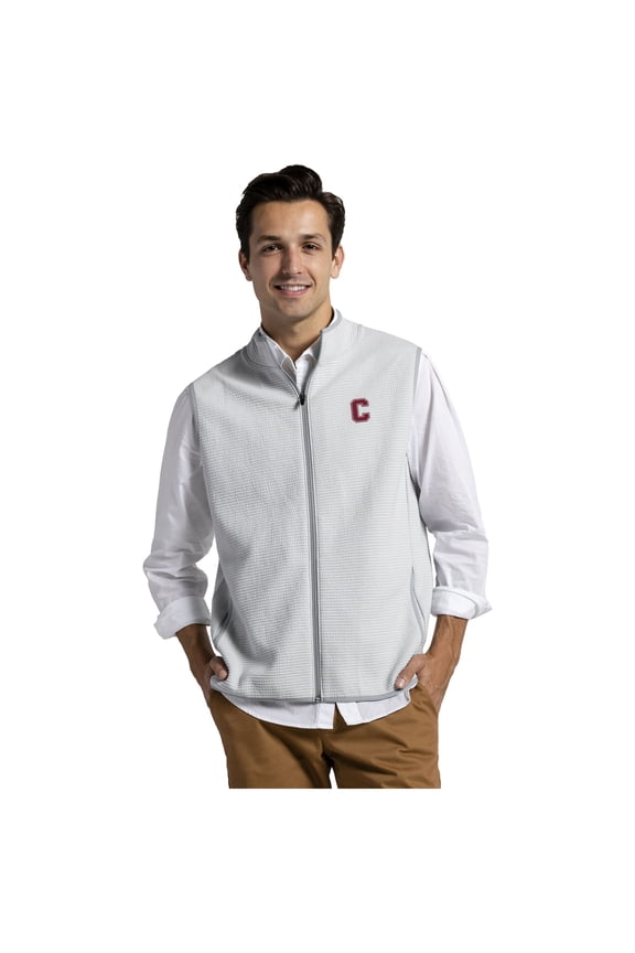 Men's League Collegiate Wear Gray Cornell Big Red Summit Full-Zip Vest