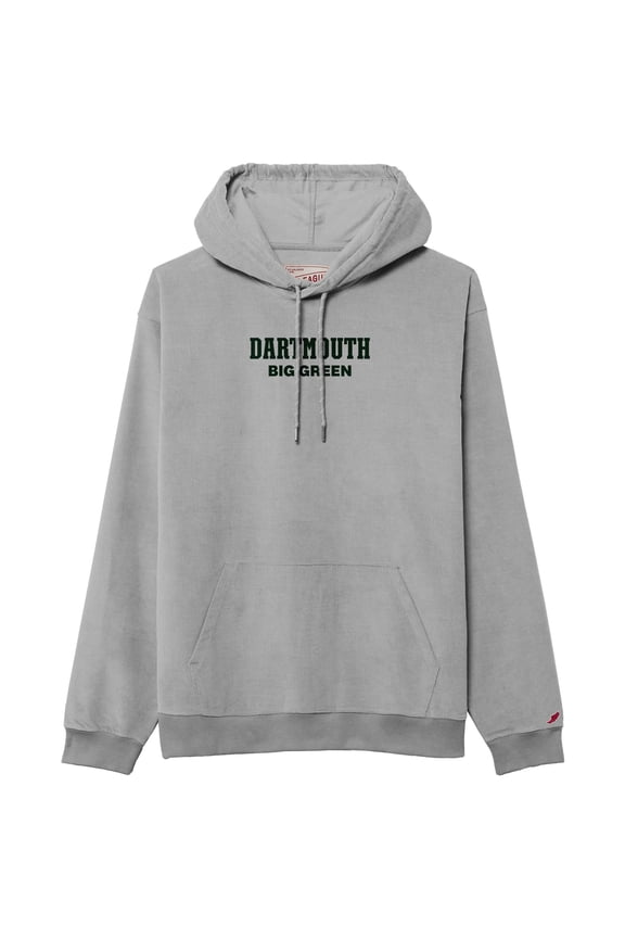 Men's League Collegiate Wear Gray Dartmouth Big Green Stretch Cord Pullover Hoodie