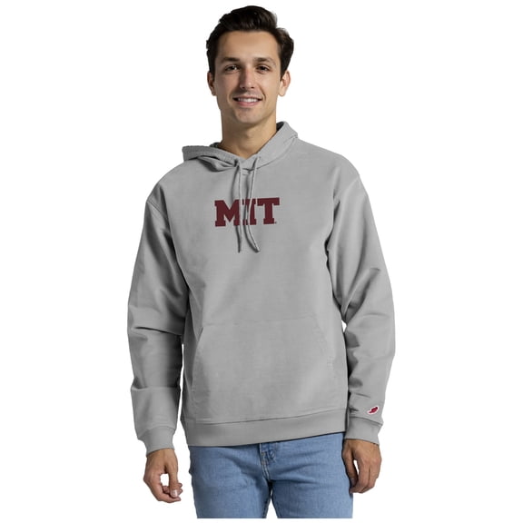 Men's League Collegiate Wear Gray MIT Engineers Stretch Cord Pullover Hoodie