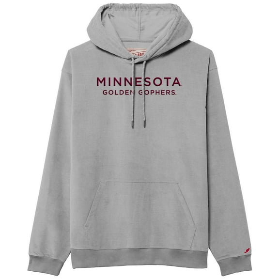 Men's League Collegiate Wear Gray Minnesota Golden Gophers Stretch Cord Pullover Hoodie
