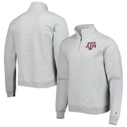 Men's League Collegiate Wear Gray Texas A&M Aggies Stack Essential Lightweight Fleece Quarter-Zip Sweatshirt