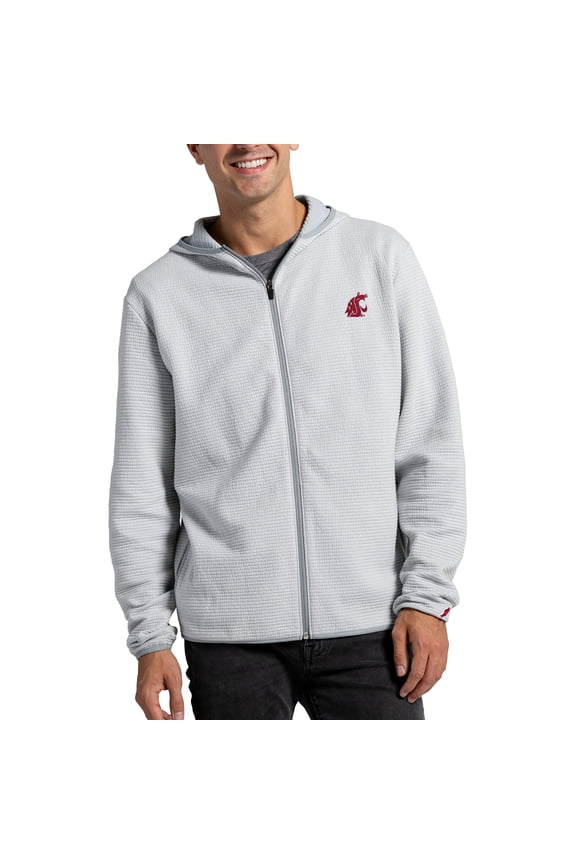 Men's League Collegiate Wear Gray Washington State Cougars Summit Full-Zip Hoodie