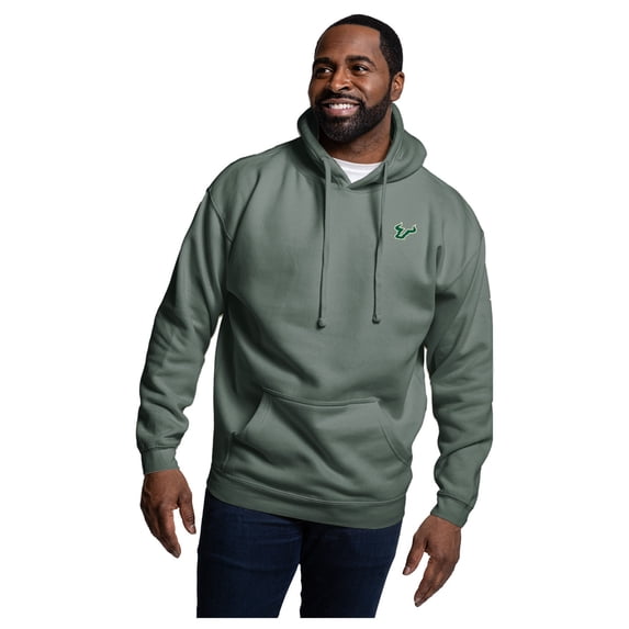 Men's-League Collegiate Wear Green South Florida Bulls Essentials 2.0 Fleece Pullover Hoodie