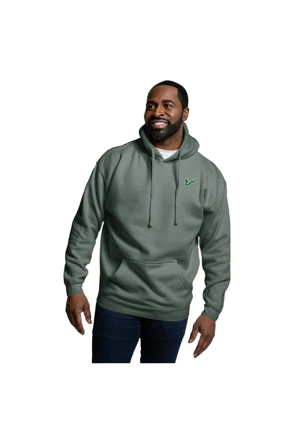 Men's-League Collegiate Wear Green South Florida Bulls Essentials 2.0 Fleece Pullover Hoodie