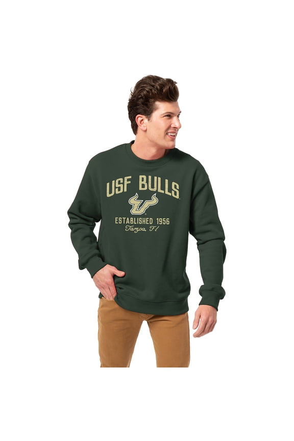 Men's-League Collegiate Wear  Green South Florida Bulls Essentials 2.0 Pullover Sweatshirt