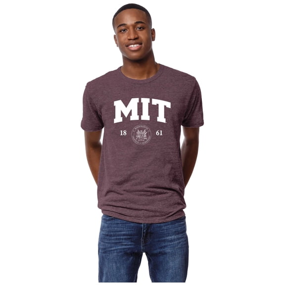 Men's League Collegiate Wear Heather Cardinal MIT Engineers Victory Falls Tri-Blend T-Shirt