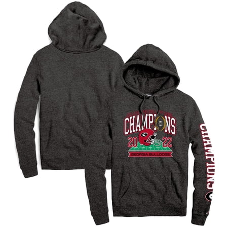 Men's League Collegiate Wear Heather Charcoal Georgia Bulldogs College Football Playoff 2022 National Champions Two-Hit