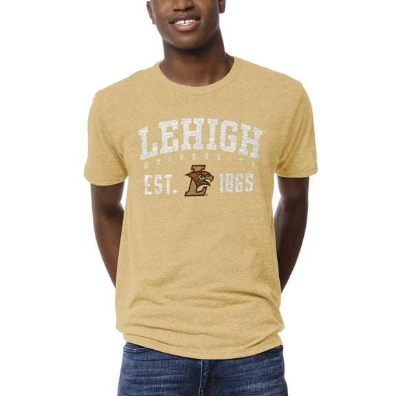 Men's League Collegiate Wear Heather Gold Lehigh Mountain Hawks 1274 Victory Falls T-Shirt