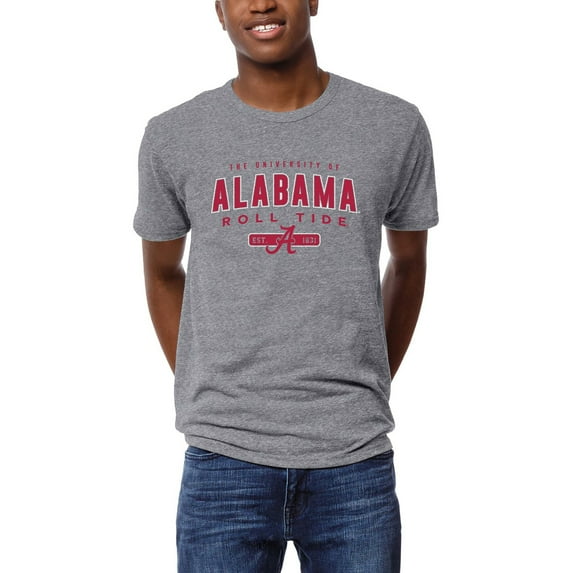 Men's League Collegiate Wear Heather Gray Alabama Crimson Tide Victory Falls Tri-Blend T-Shirt