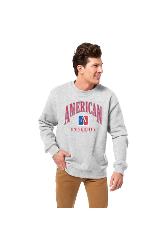 Men's-League Collegiate Wear Heather Gray American University Eagles Essentials 2.0 Pullover Sweatshirt