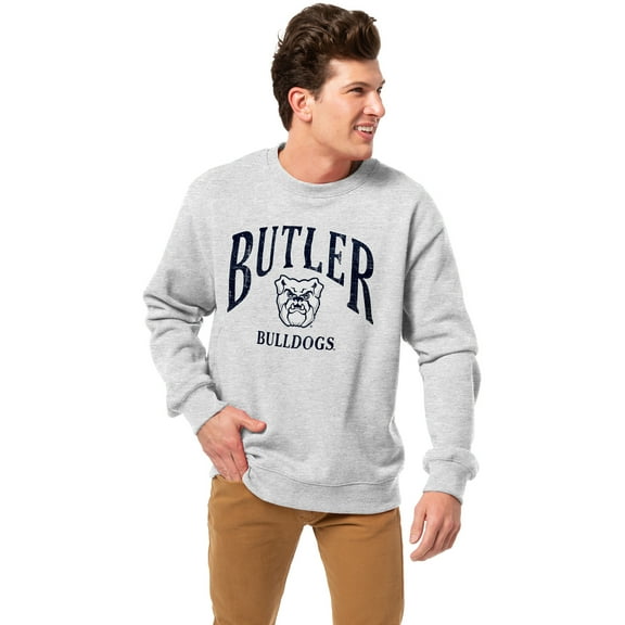 Men's-League Collegiate Wear  Heather Gray Butler Bulldogs Essentials 2.0 Pullover Sweatshirt