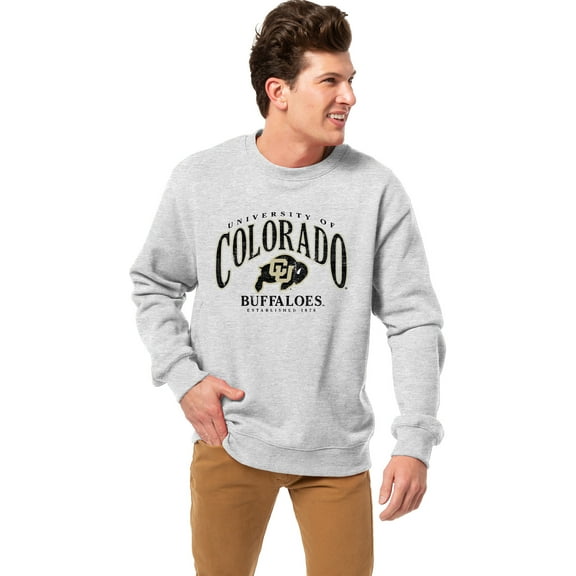 Men's League Collegiate Wear Heather Gray Colorado Buffaloes Essentials 2.0 Fleece Pullover Sweatshirt