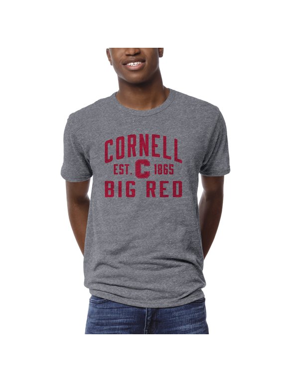 Men's League Collegiate Wear Heather Gray Cornell Big Red 1274 Victory Falls T-Shirt