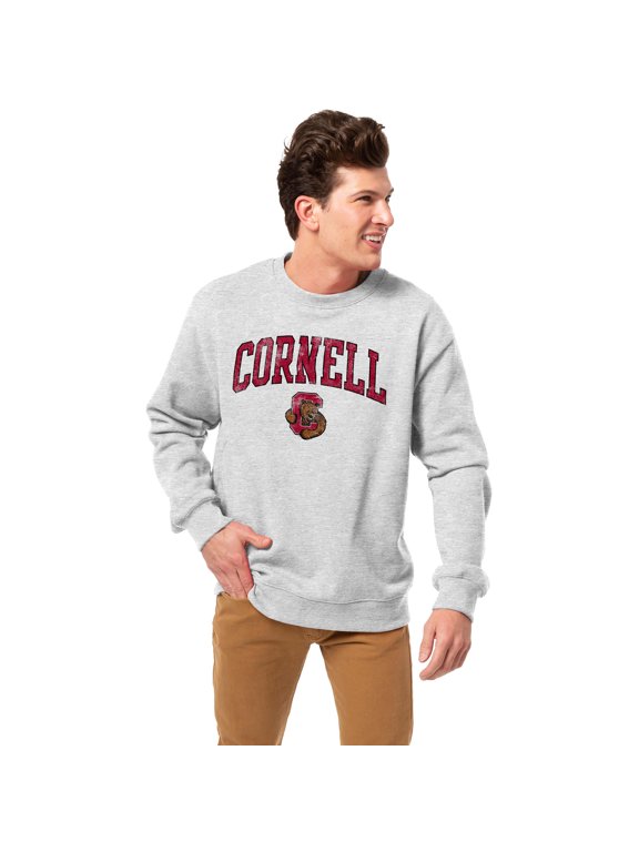 Men's-League Collegiate Wear Heather Gray Cornell Big Red Essentials 2.0 Pullover Sweatshirt