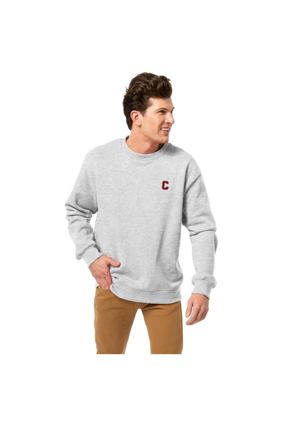 Men's-League Collegiate Wear  Heather Gray Cornell Big Red Essentials 2.0 Pullover Sweatshirt
